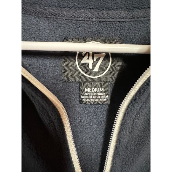 47 Brand Notre Dame Fighting Irish 1/4 Zip Fleece Pullover Sweater Men’s Medium - Picture 2 of 7